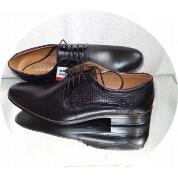 Eleganckie półbuty skórzane czarny 39