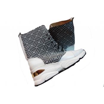 Eleganckie Botki Skórzane na Koturnie 6cm