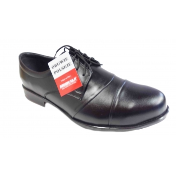 Eleganckie skórzane buty męskie czarny 39
