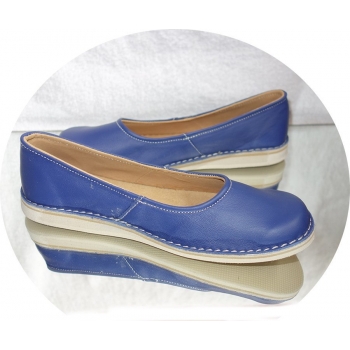 Wygodne Skórzane Buty Damskie (Granat)