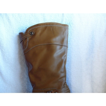 Eleganckie Kozaki Skórzane rozmiar 41 - Brąz