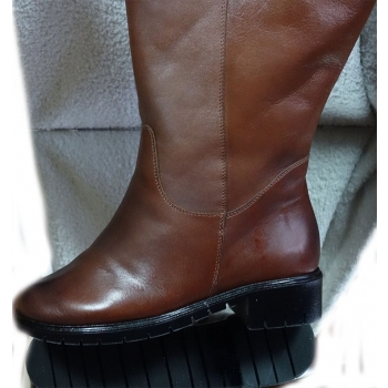 Eleganckie Kozaki Skórzane, Wysoka Cholewka 52 cm - Rozmiar 37