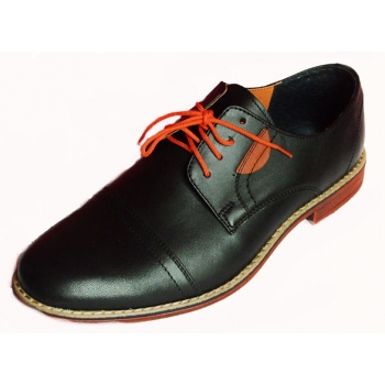 Eleganckie męskie buty skórzane CZARNE rozmiar 39