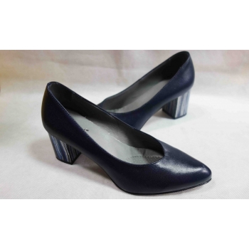 Buty ze skóry naturalnej - granatowe, rozmiar 38