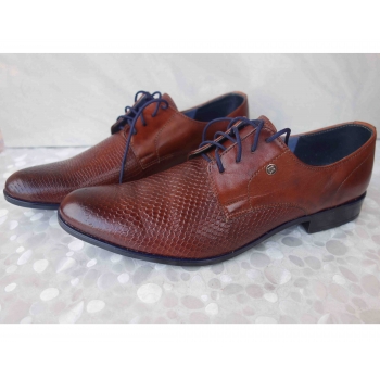 Eleganckie Półbuty Męskie - Moskała - Brąz 42