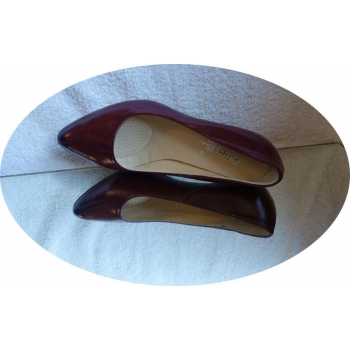 Wygodne buty skórzane bordowe 41