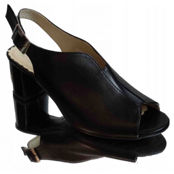 Eleganckie sandałki skórzane FASHION czarne 36