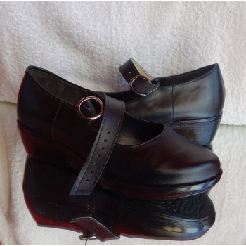 Buty Mokasyny Szersze W Palach - Czarne H 42