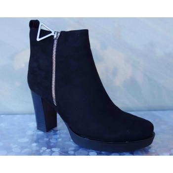Botki czarne zamsz obcas 9 cm nr.37