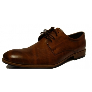 Buty męskie półbuty sznurowane bordo 40