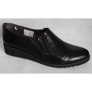 Eleganckie Skórzane Mokasyny Czarne 38