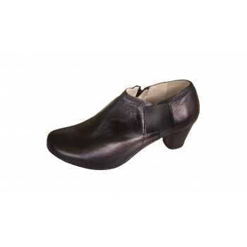 Eleganckie Czarne Botki Damskie, Skóra Naturalna, Nr.40