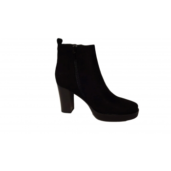 Eleganckie Botki Damskie Skórzane - Nr. 39 (Czarny, Obcas 9cm)