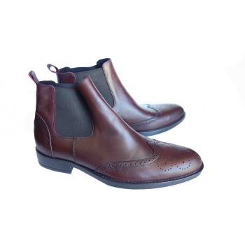Eleganckie Skórzane Sztyblety Śliwkowe - Nr 41