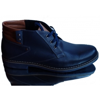 Eleganckie Skórzane Sztyblety Granat 42