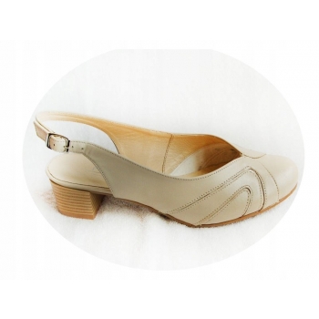 Eleganckie Skórzane Sandały - czarny