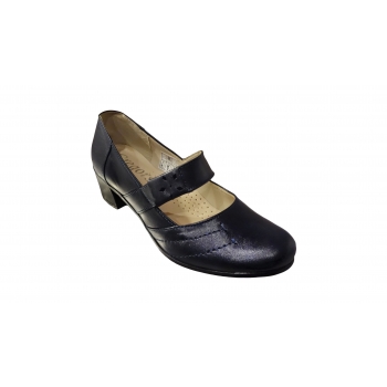 Eleganckie Czółenka Damskie z Obcasem 4,5cm - Granat, 36