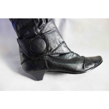 Eleganckie Kozaki Czarny Szpic 4,5 cm (Roz. 38)
