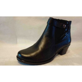 Eleganckie Botki Damskie Czarne Wysokość 5cm