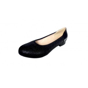 Eleganckie Czarne Skórzane Baletki (Rozmiar 42)
