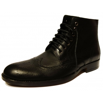 Skórzane sztyblety czarne sznurowane 41