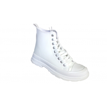 Wyższe buty damskie białe 40