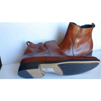 Skórzane Sztyblety Męskie Koniak 42