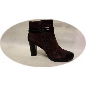 Eleganckie botki damskie bordo 8,5 cm, 38