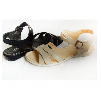 Eleganckie skórzane sandały czarne