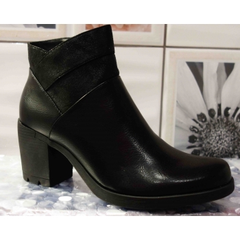 Eleganckie Botki Czarne - Obcas 7.5 cm - Rozmiar 41