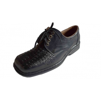 Buty Męskie Skórzane 45 Czarny