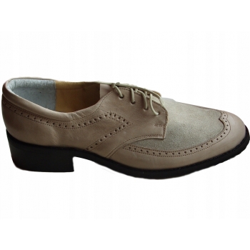 Eleganckie skórzane półbuty damskie 40