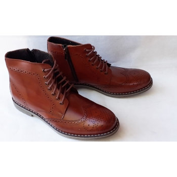 Eleganckie trzewiki skórzane dla mężczyzn, rozmiar 45