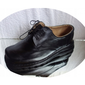 Eleganckie buty męskie: CZARNE, skóra naturalna, szerokie 46