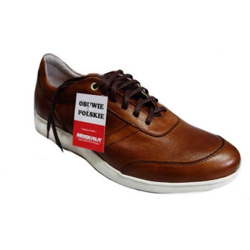 Buty sportowe męskie Moskała skóra brąz 39