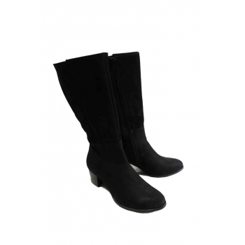 Eleganckie kozaki skórzane na obcasie 5,8 cm