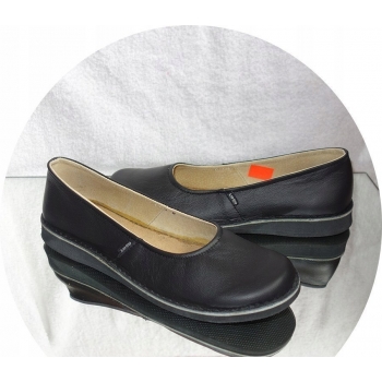 Buty Damskie Skórzane Czarne 40