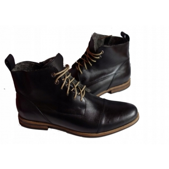 Polskie skórzane trzewiki wizytowe, czarne, 40