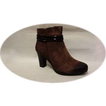 Botki Damskie Śliwka 8,5cm obcas 38