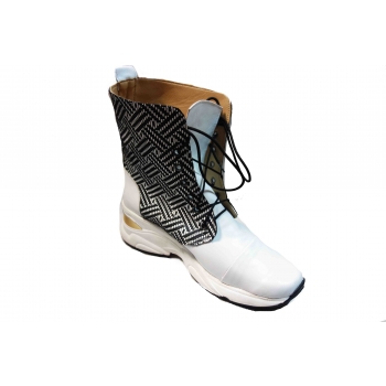Eleganckie Botki Skórzane na Koturnie 6cm