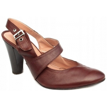 BRĄZOWE CZÓŁENKA skórzane, 36,5, -30%