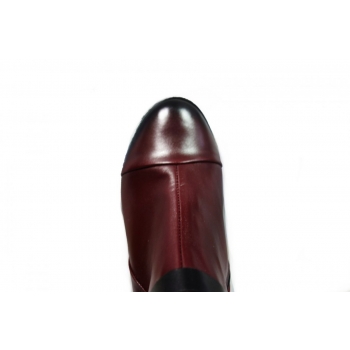 Botki Damskie Skórzane Szerokie H 3cm 39
