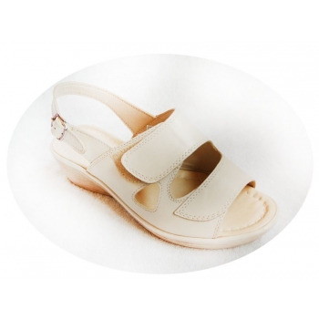 Eleganckie Sandały Skórzane na Szeroką Stopę