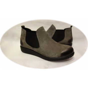Botki damskie nubuk popiel koturn 3cm nr.36