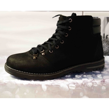 Nowa Kolekcja: Trzewiki Męskie Skórzane Nubuk Czarny 45