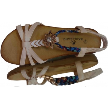 Eleganckie Sandały Damskie BEZOWE 38 cm