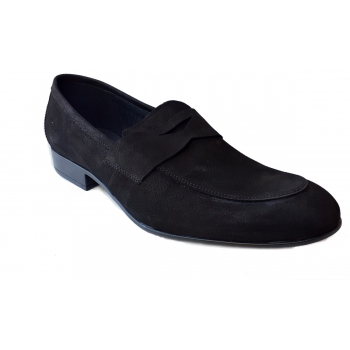 Eleganckie Skórzane Mokasyny Czarne 45