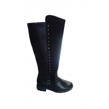 KOZAKI damskie z szeroką cholewką - czarne - rozmiar 41