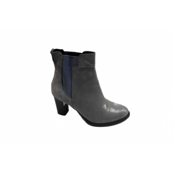 Botki popiel słupek 7,5 cm gumki 37