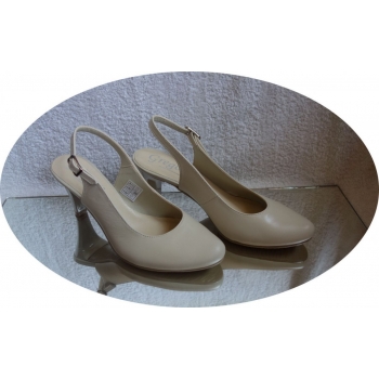 Sandałki Skórzane Beż -40% (Rozmiar 38)